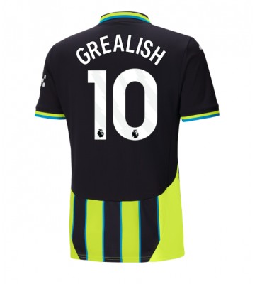 Manchester City Jack Grealish #10 Segunda Equipación 2024-25 Manga Corta